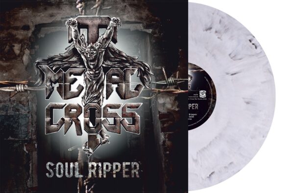 Metal Cross grey marbled vinyl
